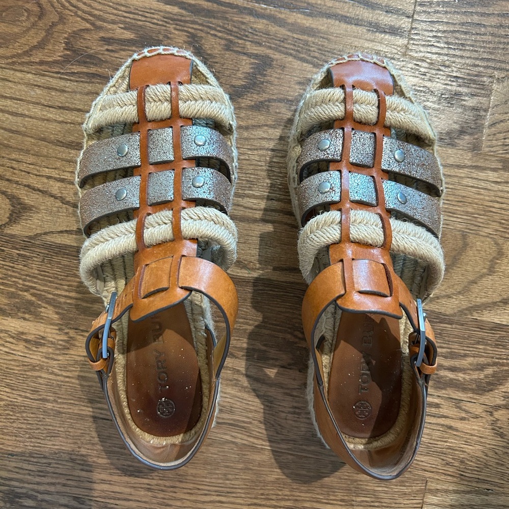 Tory Burch Fisherman Espadrille Sandal 6.5
